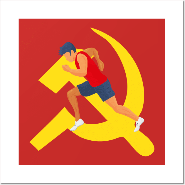 Hammer and sickle as a proletarian solidarity symbol Wall Art by tatadonets